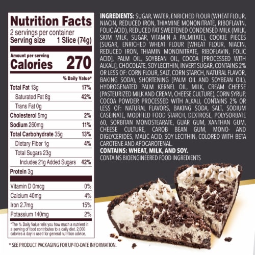 Edwards Singles Desserts Cookies and Crème Pie Perspective: bottom