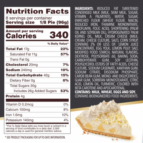 Edwards Signature Crème Desserts Lemon Crème Pie Perspective: bottom