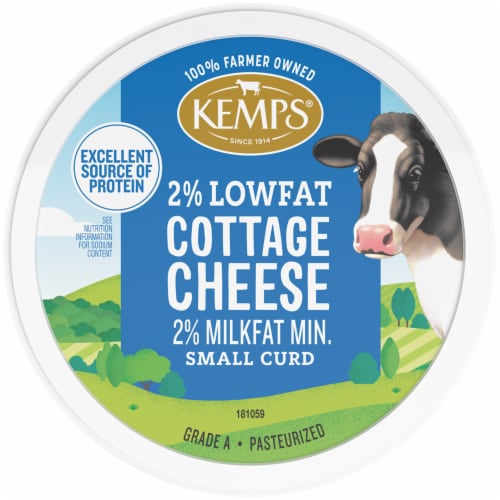 Kemps 2% Low Fat Small Curd Cottage Cheese 16 oz. Perspective: bottom