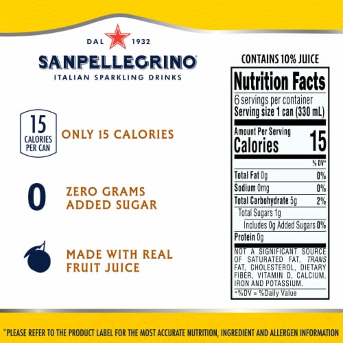 Sanpellegrino Italian Sparkling Drink Zero Sugar Lemonade Beverage Perspective: bottom
