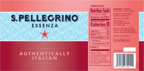 San Pellegrino® Essenza® Blood Orange & Black Raspberry Flavored Sparkling Water Cans Perspective: bottom