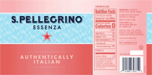 S. Pellegrino Essenza Pink Grapefruit & Citrus Flavored Mineral Water Perspective: bottom