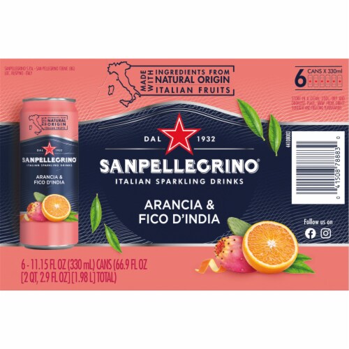 Sanpelledrino® Orange & Prickly Pear Italian Sparkling Drink Perspective: bottom