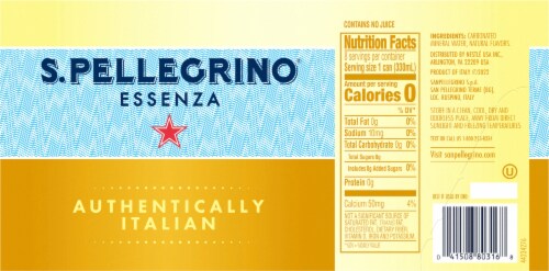 S. Pellegrino® Essenza Lemon & Lemon Zest Flavored Mineral Water Perspective: bottom
