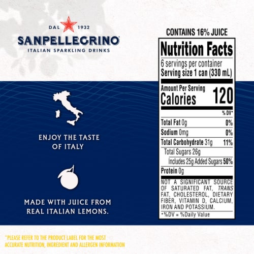 Sanpellegrino Italian Sparkling Drink Limonata Sparkling Lemon Beverage Perspective: bottom