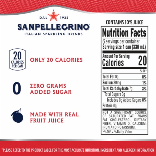 Sanpellegrino Italian Sparkling Drink Zero Sugar Blood Orange Perspective: bottom