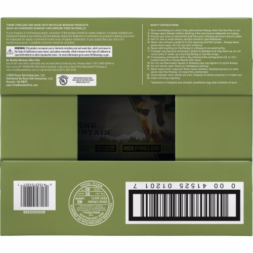 Pine Mountain Classic 2-Hour Fire Log 500-160-801 Pack of 6 Perspective: bottom