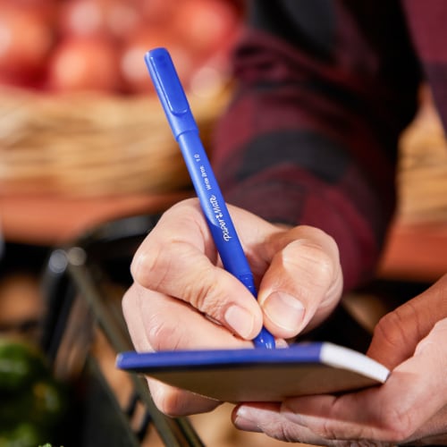 Paper Mate® Ballpoint Pens, Write Bros. Blue Ink Pens, Medium Point (1.0mm), 10 Count Perspective: bottom