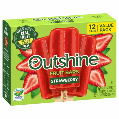 Outshine Strawberry Fruit Bars Value Pack Perspective: bottom