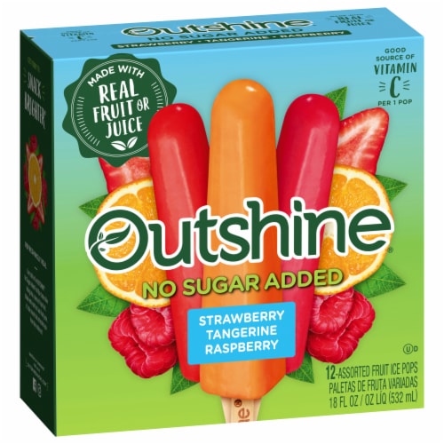 Outshine® Sugar Free Strawberry Tangerine Raspberry Fruit Bars Perspective: bottom