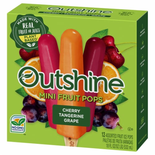 Outshine® Cherry Tangerine Grape Variety Fruit Bars Perspective: bottom