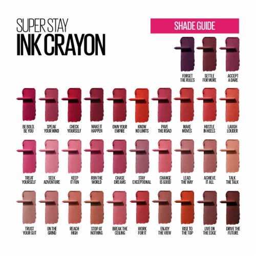 Maybelline Super Stay Ink Crayon Lipstick Matte Longwear 165 Drive The Future Perspective: bottom