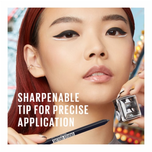 Maybelline Tattoo Studio Sharpenable Gel Eyeliner Pencil Waterproof Longwear 819 Galactic Cobalt Perspective: bottom