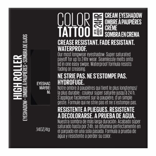 Maybelline Color Tattoo Longwear Cream Eyeshadow High Roller Perspective: bottom
