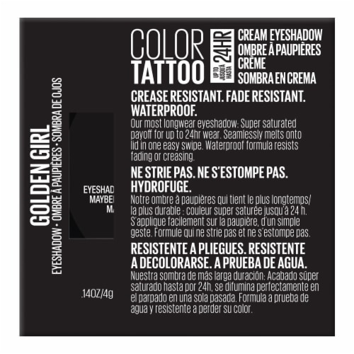 Maybelline Color Tattoo Longwear Cream Eyeshadow Golden Girl Perspective: bottom
