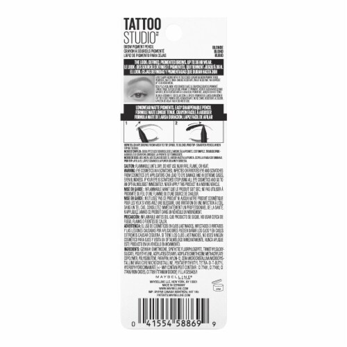 Maybelline Tattoo Studio Sharpenable Brow Pencil 250 Blonde Perspective: bottom