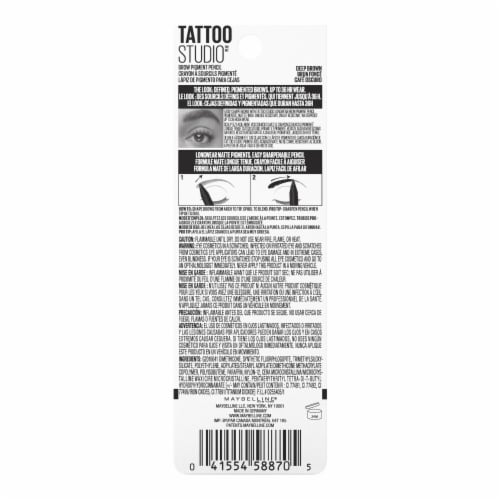 Maybelline Tattoo Studio Sharpenable Brow Pencil 260 Deep Brown Perspective: bottom