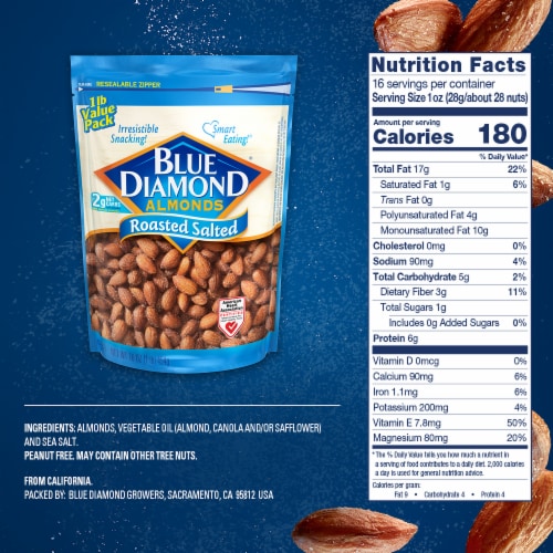 Blue Diamond® Roasted Salted Almonds Perspective: bottom