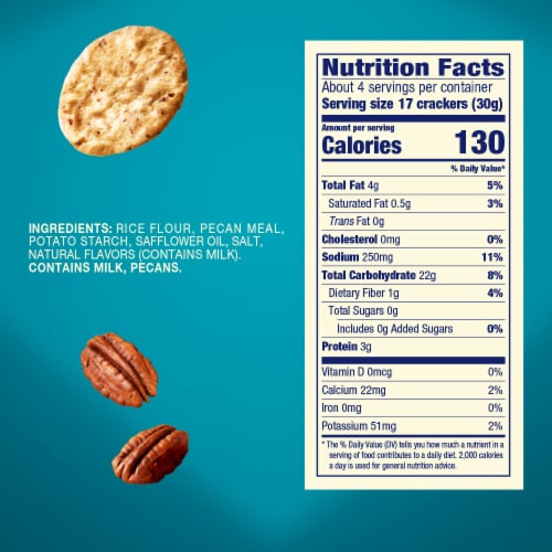 Blue Diamond® Nut-Thins® Pecan Almond Rice Crackers Perspective: bottom