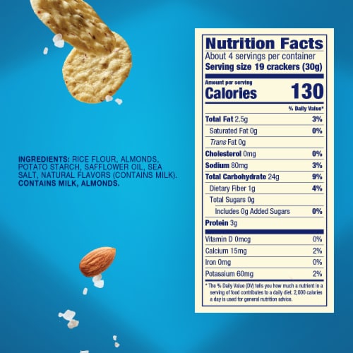 Blue Diamond Nut Thins Crackers, Hint of Sea Salt Perspective: bottom