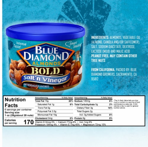 Blue Diamond® Bold Salt 'n Vinegar Almonds Perspective: bottom