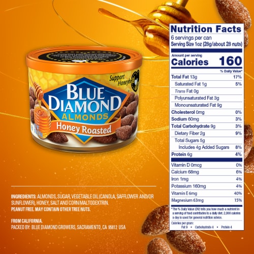 Blue Diamond® Honey Roasted Almonds Perspective: bottom