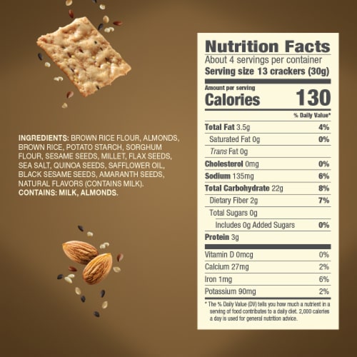 Blue Diamond® Nut-Thins® Artisan Multi-Seeds Almond Rice Crackers Perspective: bottom