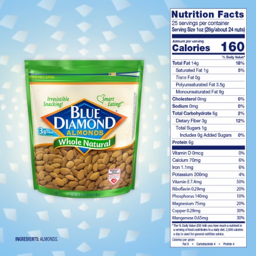 Blue Diamond® Whole Natural Almonds Perspective: bottom