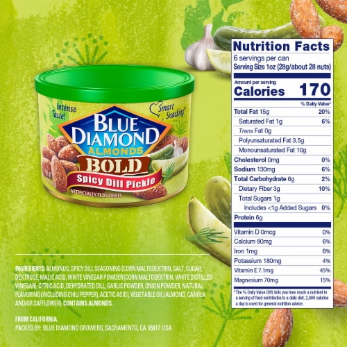 Blue Diamond® Bold Spicy Dill Pickle Almonds Perspective: bottom