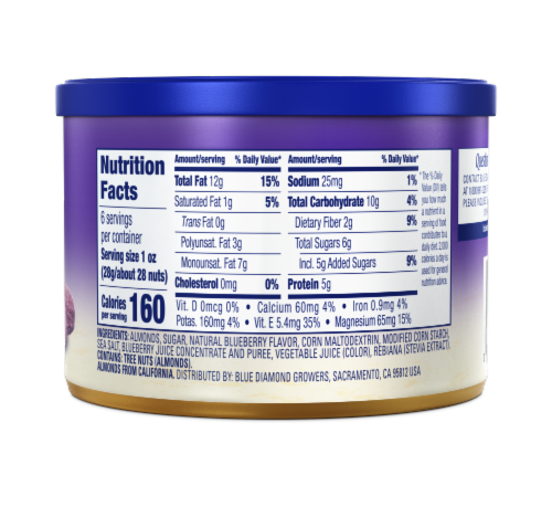 Blue Diamond® Blueberry Almonds Perspective: bottom