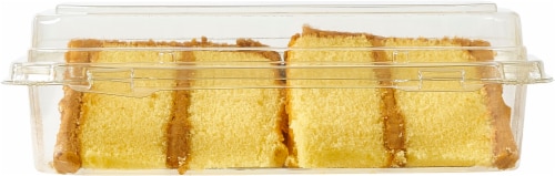 Bakery Fresh Goodness Caramel Iced Yellow Cake Slices Perspective: bottom