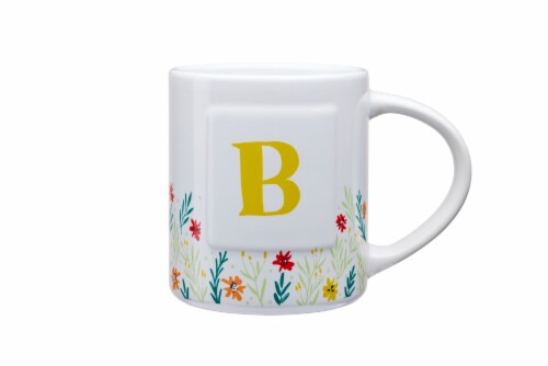 Clay Art Monogram Floral Mug Perspective: bottom