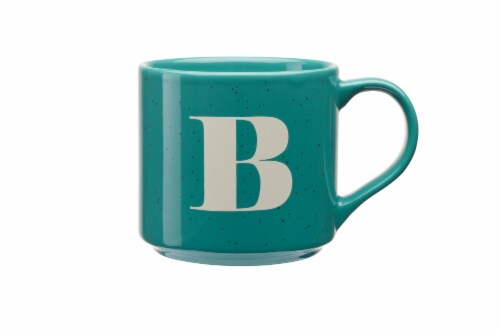 Clay Art Monogram Mug Teal Perspective: bottom