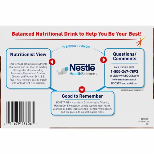 Boost® Men Rich Chocolate Balanced Nutritional Drink Perspective: bottom