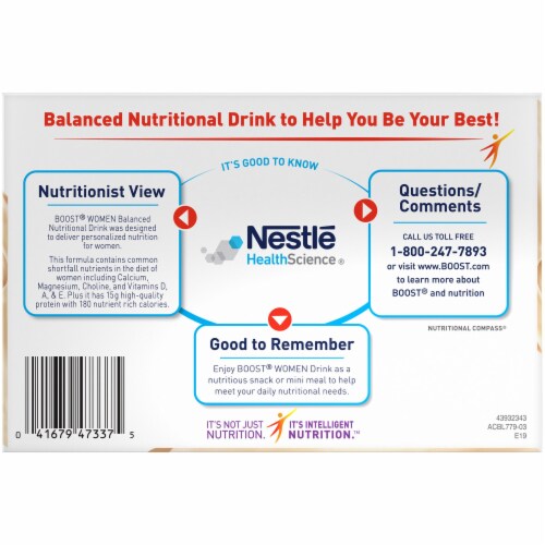 Boost Women's Calorie Smart Vanilla Delight Nutritional Drink Perspective: bottom