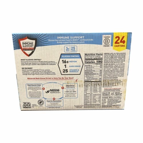 Boost glucose control nutritional drink rich chocolate 8 fluid ounce