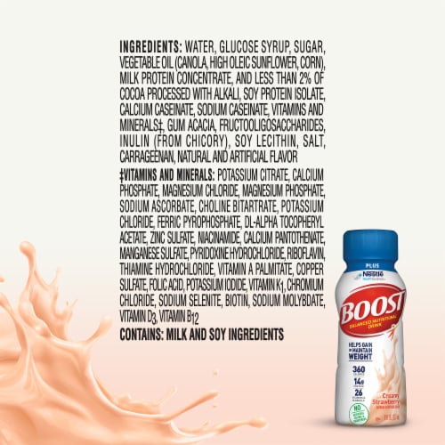 BOOST Plus Ready to Drink Nutritional Drink, Creamy Strawberry Perspective: bottom