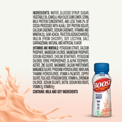 BOOST Plus Ready to Drink Nutritional Drink, Creamy Strawberry Perspective: bottom
