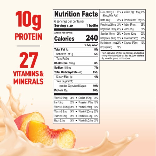 Boost® Original Peaches & Creme Complete Nutritional Drinks Perspective: bottom