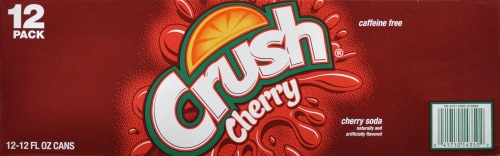 Crush Cherry Soda Cans Perspective: bottom