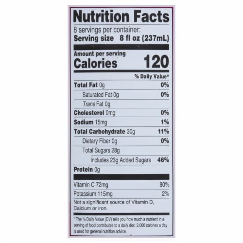 Langers Cranberry Raspberry Juice Cocktail from Concentrate 64 fl oz Perspective: bottom