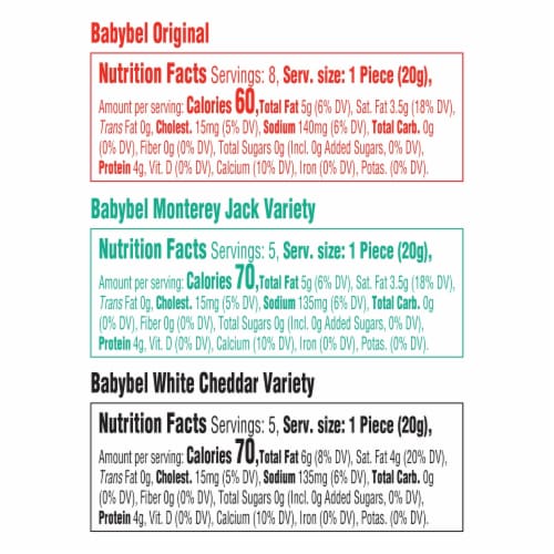 Mini Babybel® Variety Net Snack Cheese Perspective: bottom