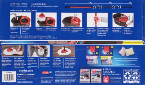 O-Cedar® Microfiber EasyWring™ Spin Mop & Bucket System Box Perspective: bottom