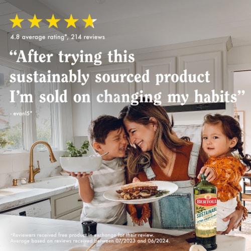 Bertolli Sustainably Sourced Extra Virgin Olive Oil Perspective: bottom