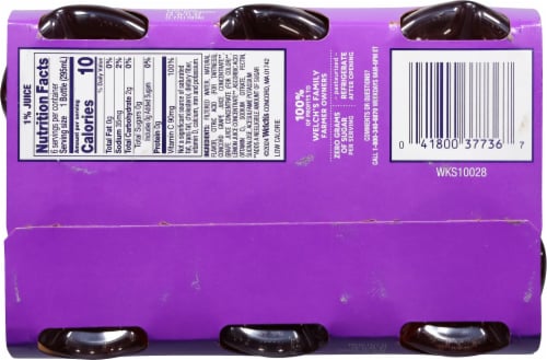 Welch's® Zero Sugar Concord Grape Drink Bottles Perspective: bottom