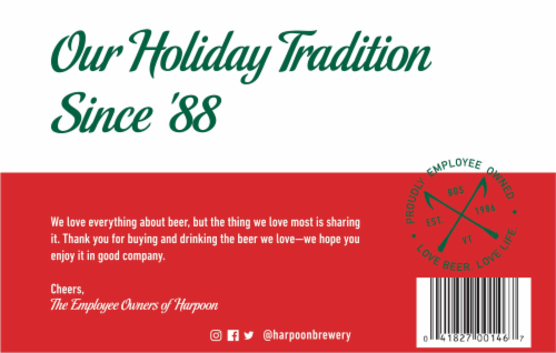 Harpoon® Winter Warmer Cinnamon & Nutmeg Holiday Ale Perspective: bottom