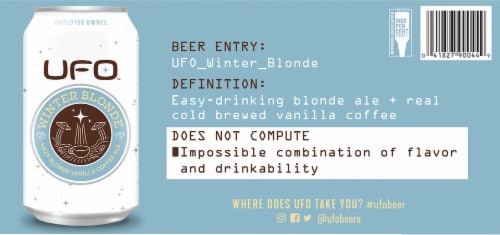 UFO Beer Company™ Winter Blonde Winter Seasonal Ale Perspective: bottom