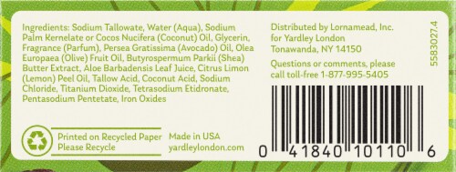 Yardley® of London Soap Bar Aloe & Avocado Perspective: bottom