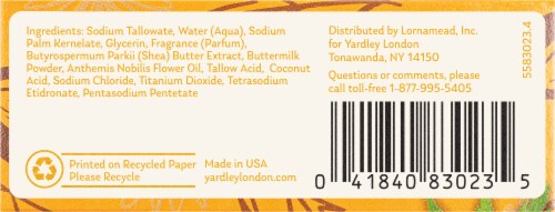 Yardley® of London Shea Buttermilk Sensitive Skin Bath Bar Perspective: bottom