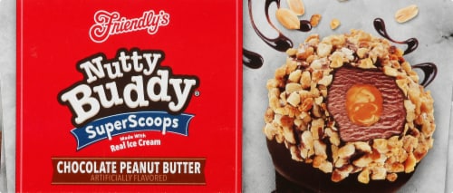 Nutty Buddy Super Scoops Chocolate Peanut Butter Ice Cream Cones 4 Count Perspective: bottom